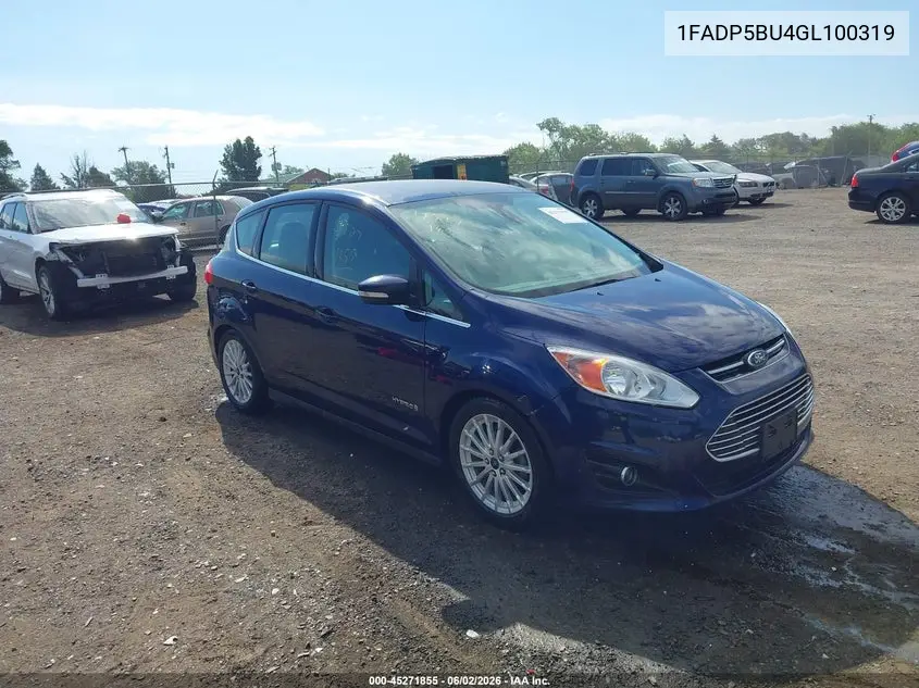 2016 Ford C-Max Hybrid Sel VIN: 1FADP5BU4GL100319 Lot: 45271855