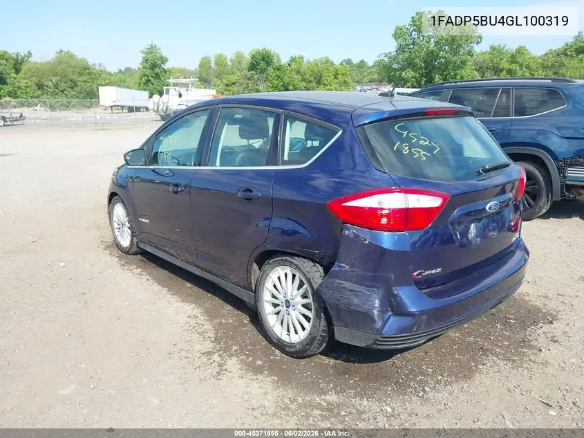 2016 Ford C-Max Hybrid Sel VIN: 1FADP5BU4GL100319 Lot: 45271855