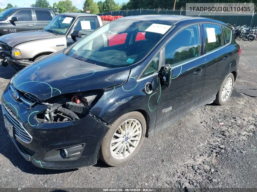 2016 Ford C-Max Energi Sel VIN: 1FADP5CU3GL110435 Lot: 45381785