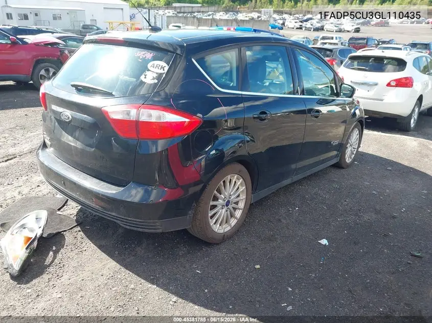 2016 Ford C-Max Energi Sel VIN: 1FADP5CU3GL110435 Lot: 45381785