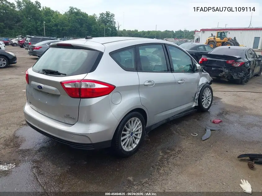 2016 Ford C-Max Hybrid Se VIN: 1FADP5AU7GL109114 Lot: 45464625