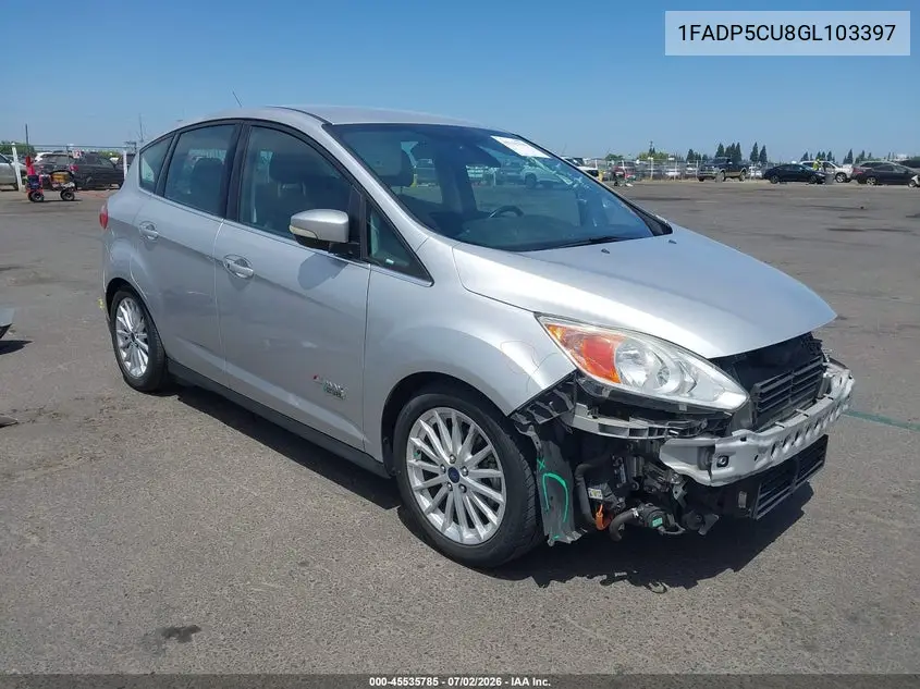 2016 Ford C-Max Energi Sel VIN: 1FADP5CU8GL103397 Lot: 45535785