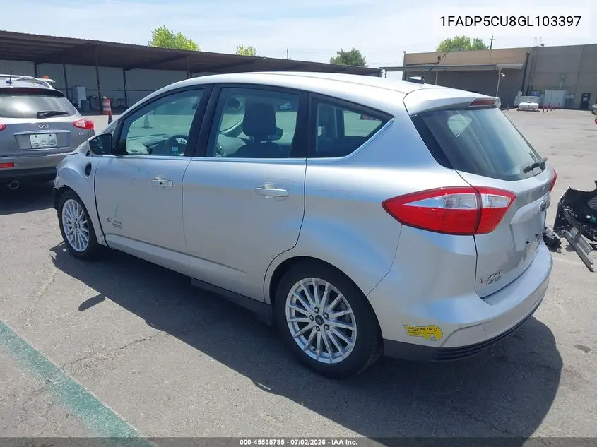 2016 Ford C-Max Energi Sel VIN: 1FADP5CU8GL103397 Lot: 45535785