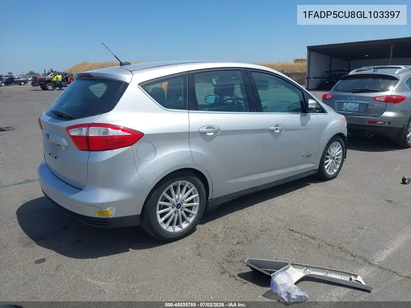 2016 Ford C-Max Energi Sel VIN: 1FADP5CU8GL103397 Lot: 45535785
