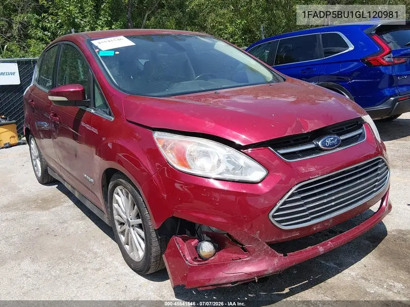2016 Ford C-Max Hybrid Sel VIN: 1FADP5BU1GL120981 Lot: 45541546