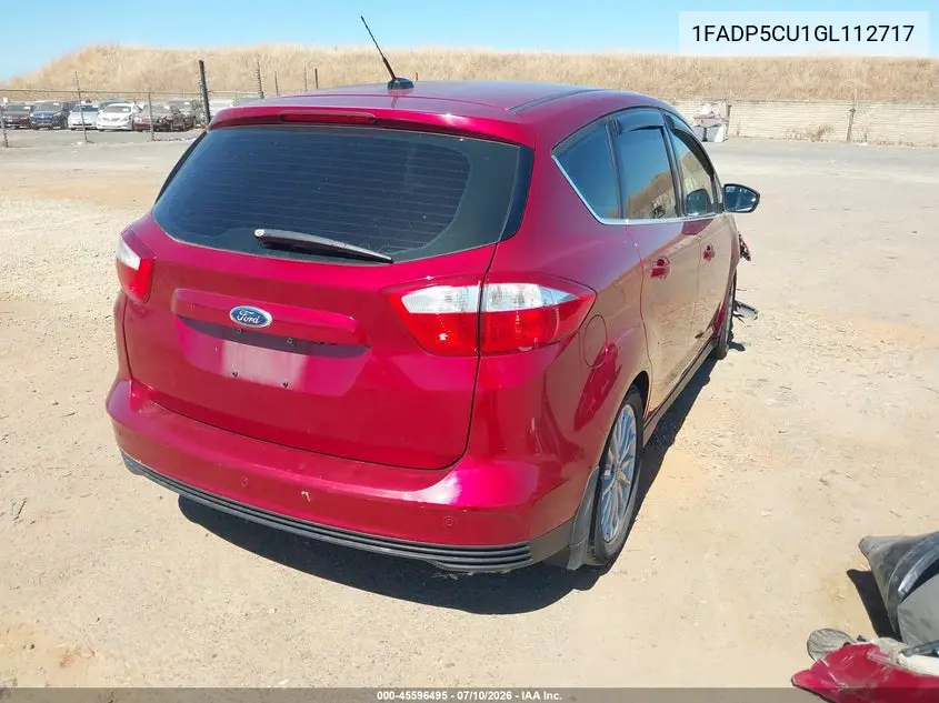 2016 Ford C-Max Energi Sel VIN: 1FADP5CU1GL112717 Lot: 45596495
