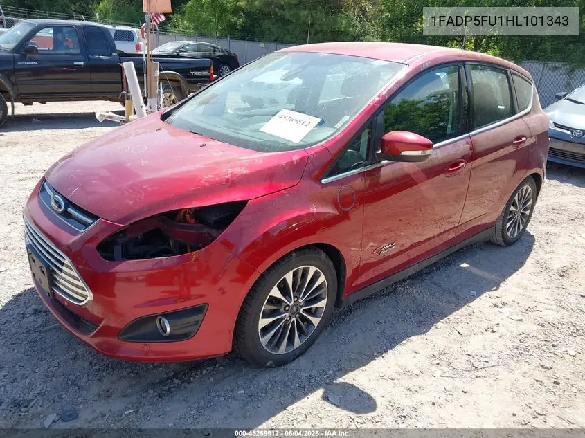 2017 Ford C-Max Energi Titanium VIN: 1FADP5FU1HL101343 Lot: 45269512