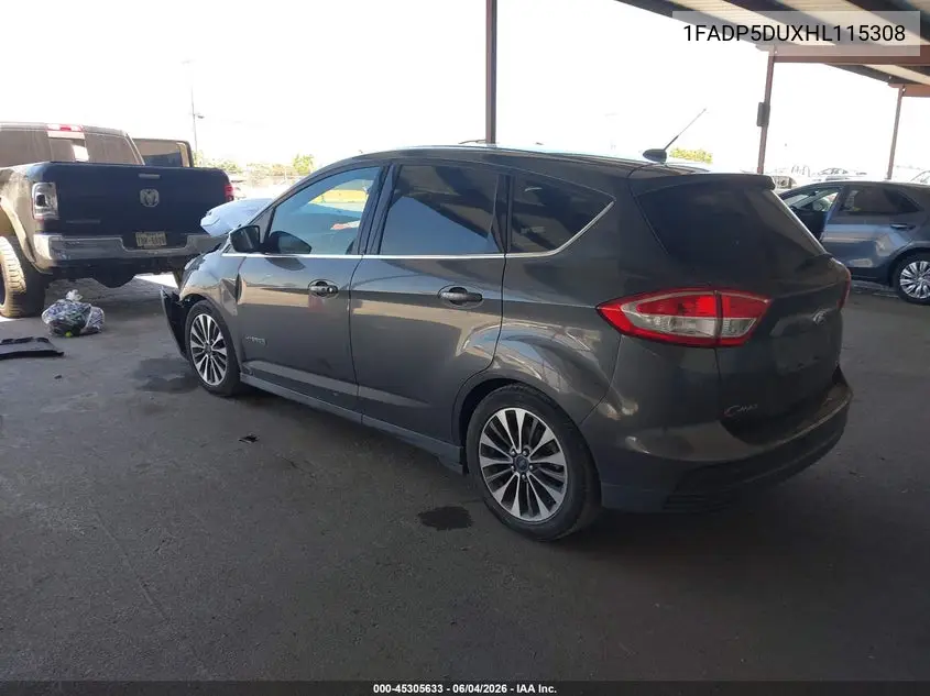 2017 Ford C-Max Hybrid Titanium VIN: 1FADP5DUXHL115308 Lot: 45305633