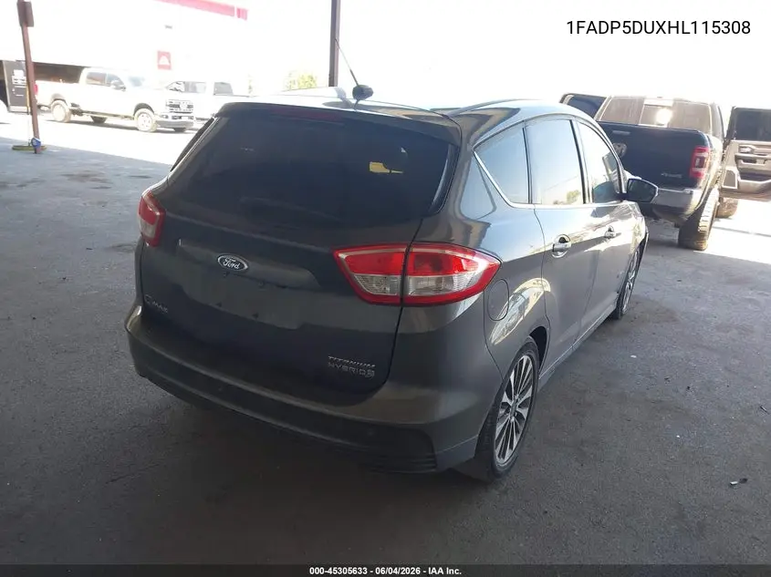 2017 Ford C-Max Hybrid Titanium VIN: 1FADP5DUXHL115308 Lot: 45305633