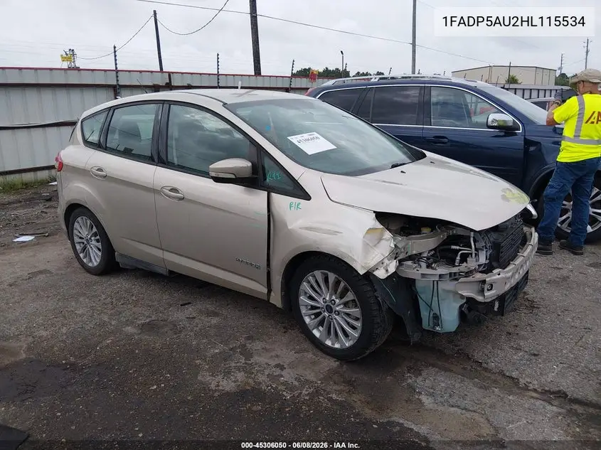 2017 Ford C-Max Hybrid Se VIN: 1FADP5AU2HL115534 Lot: 45306050
