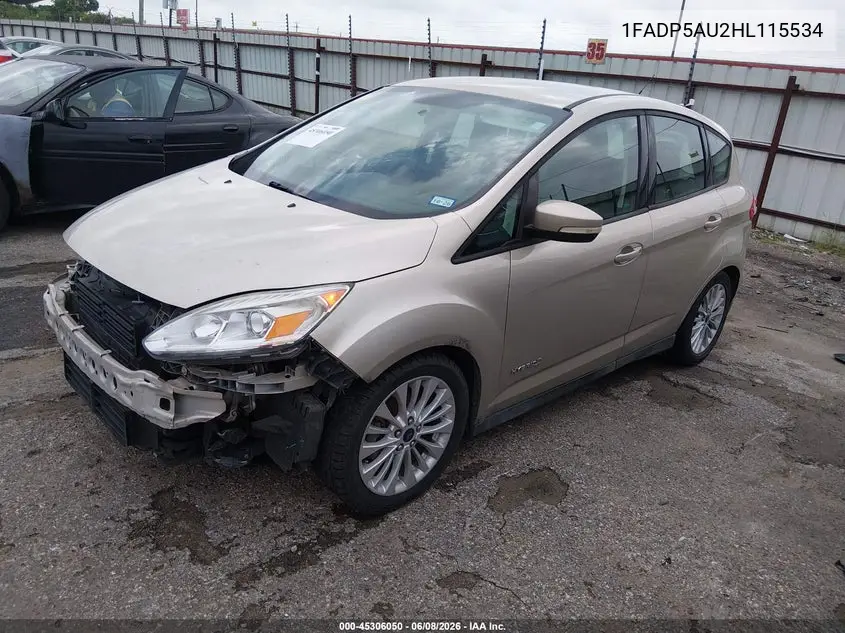 2017 Ford C-Max Hybrid Se VIN: 1FADP5AU2HL115534 Lot: 45306050