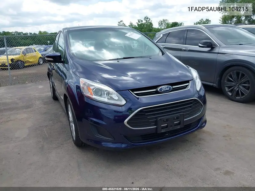 2017 Ford C-Max Hybrid Se VIN: 1FADP5AU8HL104215 Lot: 45321529