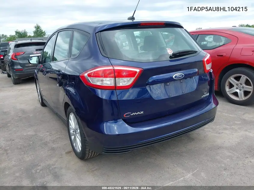 2017 Ford C-Max Hybrid Se VIN: 1FADP5AU8HL104215 Lot: 45321529