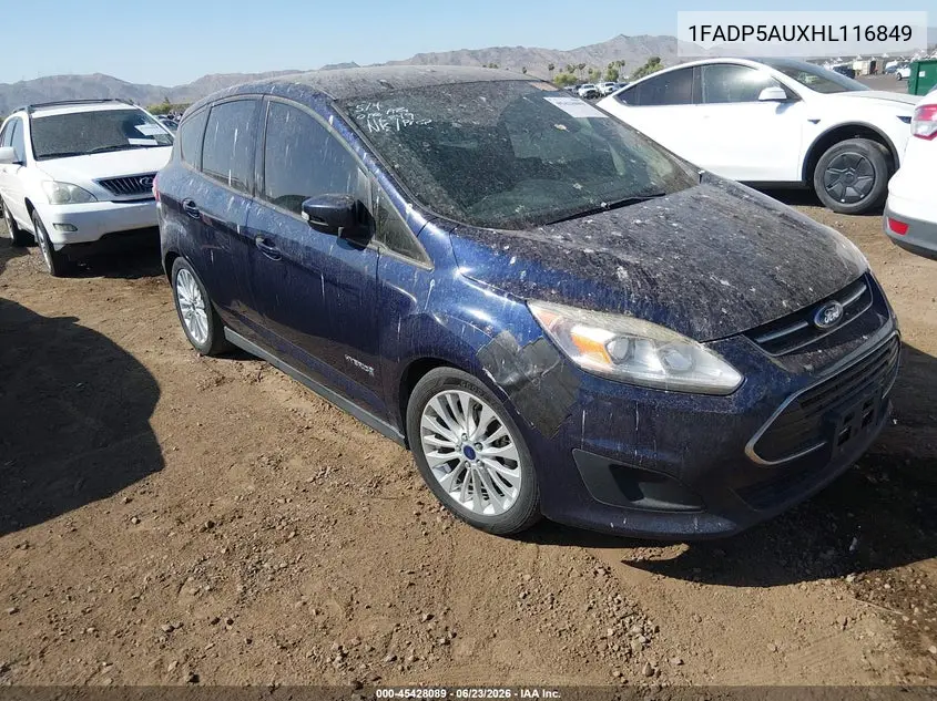 2017 Ford C-Max Hybrid Se VIN: 1FADP5AUXHL116849 Lot: 45428089