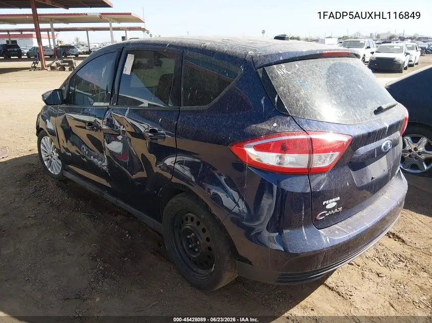 2017 Ford C-Max Hybrid Se VIN: 1FADP5AUXHL116849 Lot: 45428089