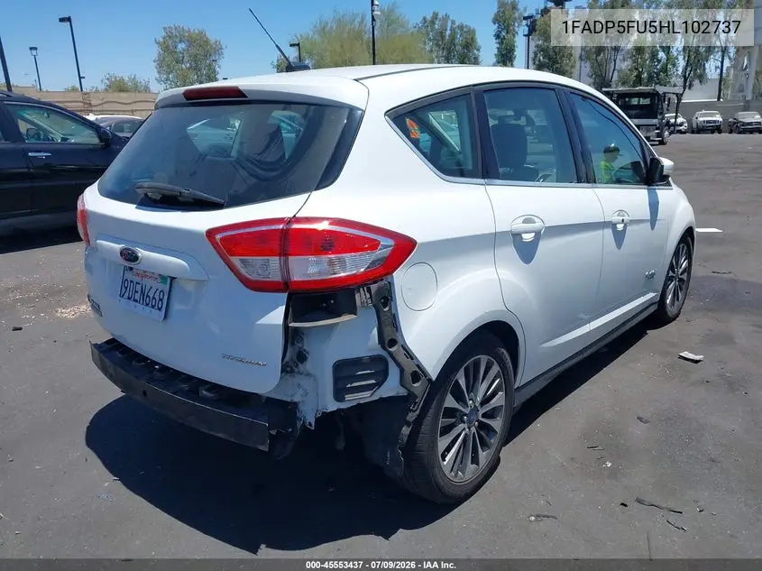 2017 Ford C-Max Energi Titanium VIN: 1FADP5FU5HL102737 Lot: 45553437