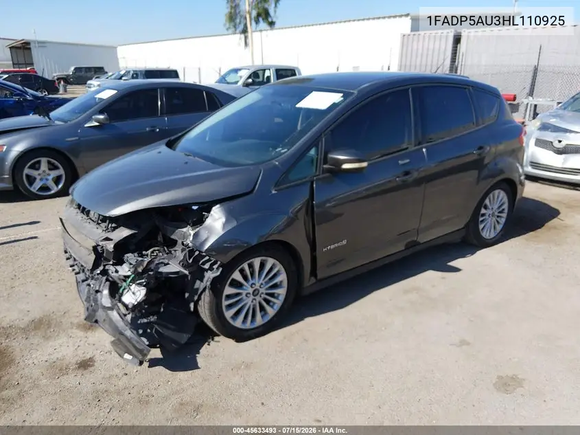 2017 Ford C-Max Hybrid Se VIN: 1FADP5AU3HL110925 Lot: 45633493