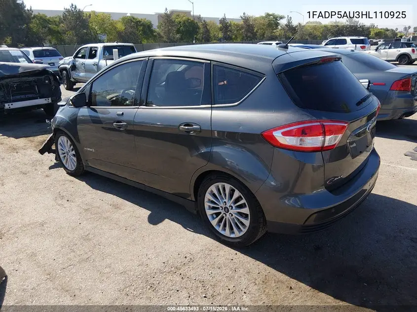 2017 Ford C-Max Hybrid Se VIN: 1FADP5AU3HL110925 Lot: 45633493