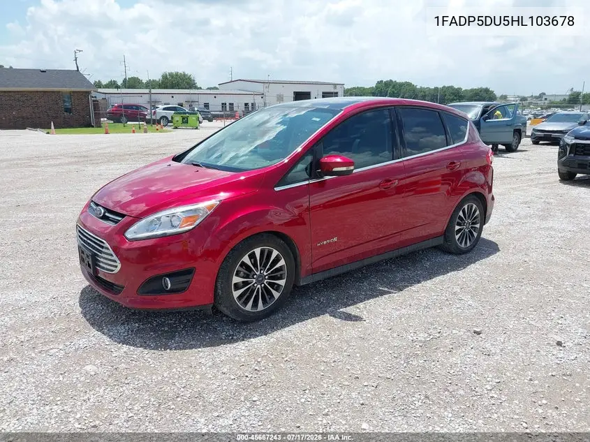 2017 Ford C-Max Hybrid Titanium VIN: 1FADP5DU5HL103678 Lot: 45667243