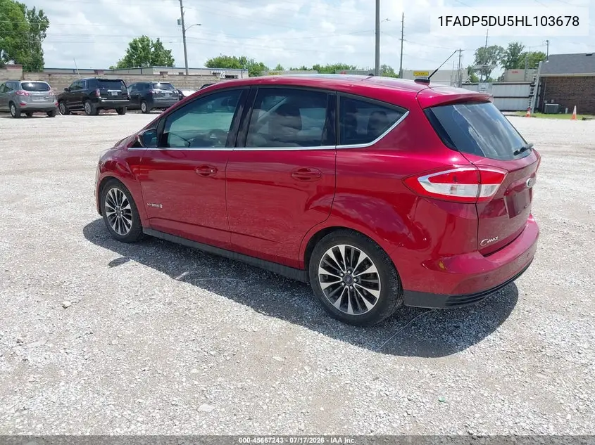 2017 Ford C-Max Hybrid Titanium VIN: 1FADP5DU5HL103678 Lot: 45667243