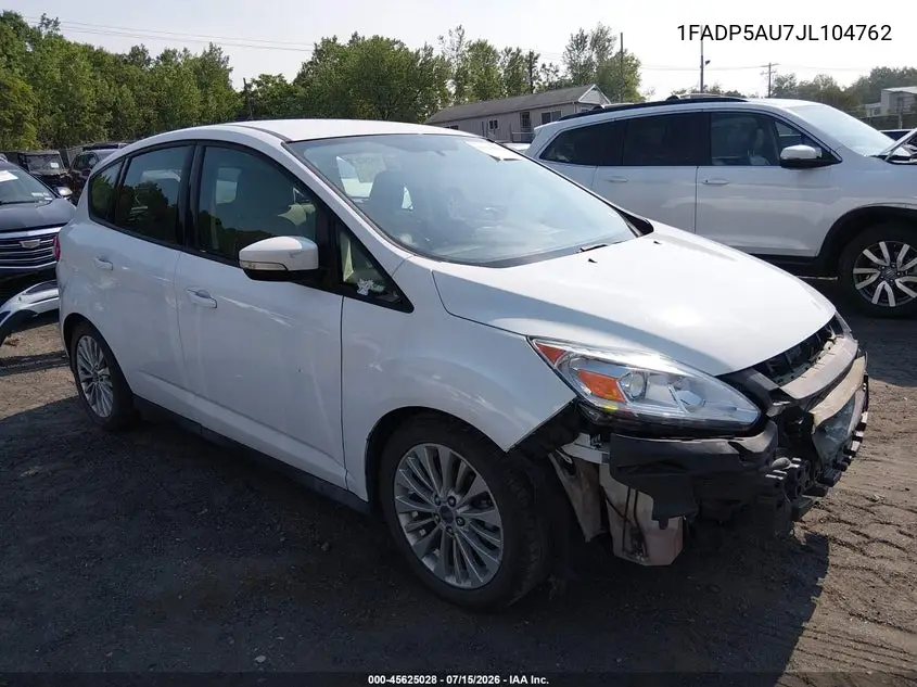 2018 Ford C-Max Hybrid Se VIN: 1FADP5AU7JL104762 Lot: 45625028