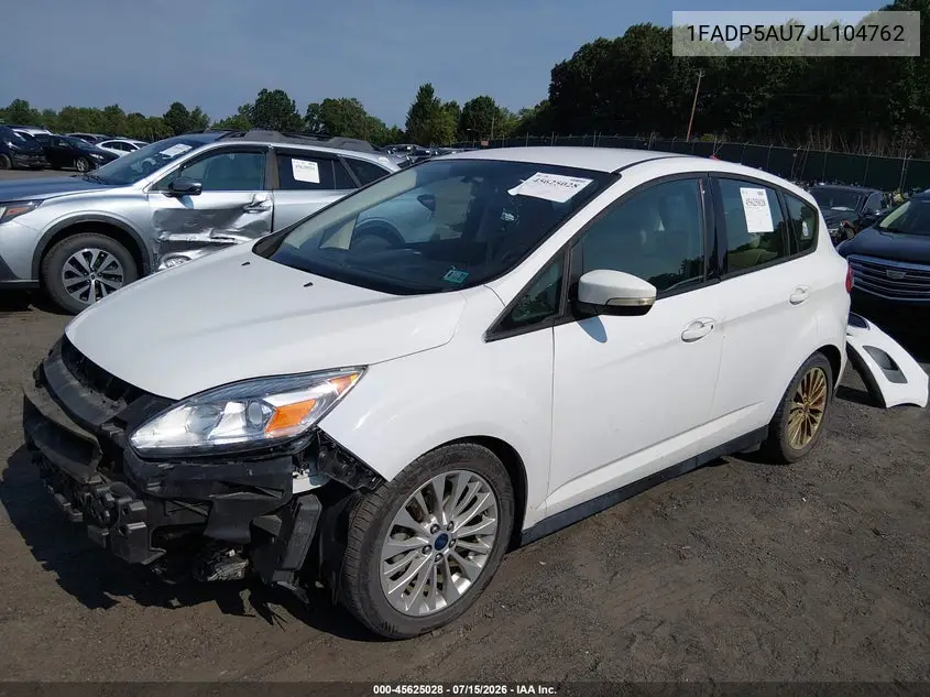 2018 Ford C-Max Hybrid Se VIN: 1FADP5AU7JL104762 Lot: 45625028