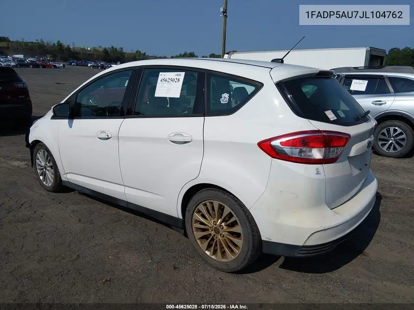 2018 Ford C-Max Hybrid Se VIN: 1FADP5AU7JL104762 Lot: 45625028