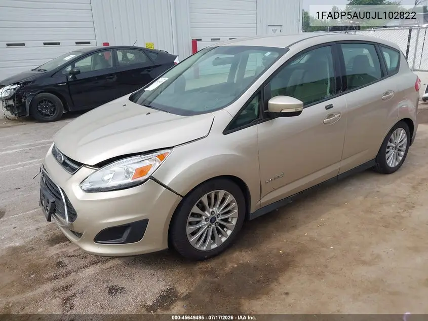 2018 Ford C-Max Hybrid Se VIN: 1FADP5AU0JL102822 Lot: 45649495