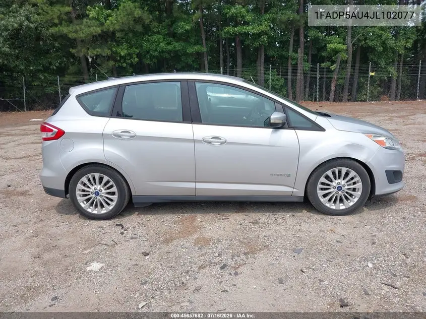 2018 Ford C-Max Hybrid Se VIN: 1FADP5AU4JL102077 Lot: 45657682