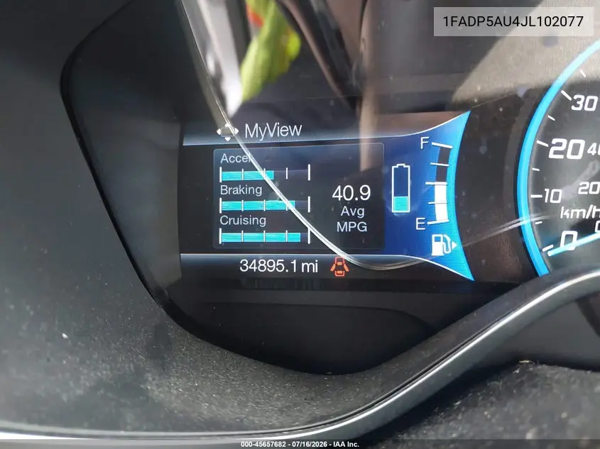 2018 Ford C-Max Hybrid Se VIN: 1FADP5AU4JL102077 Lot: 45657682
