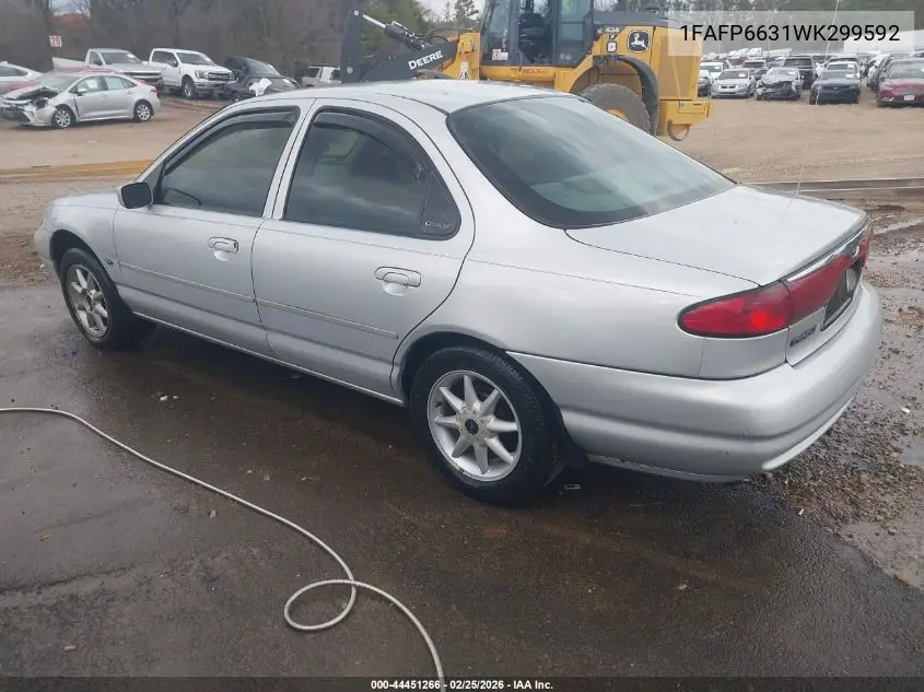 1998 Ford Contour Lx VIN: 1FAFP6631WK299592 Lot: 44451266