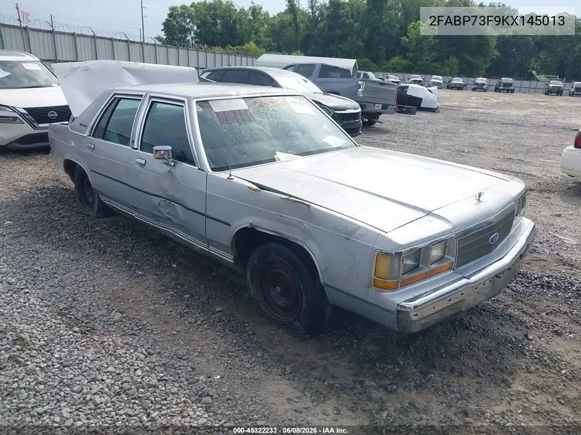 1989 Ford Crown Victoria VIN: 2FABP73F9KX145013 Lot: 45322233
