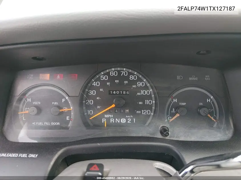 1996 Ford Crown Victoria Lx VIN: 2FALP74W1TX127187 Lot: 45480952