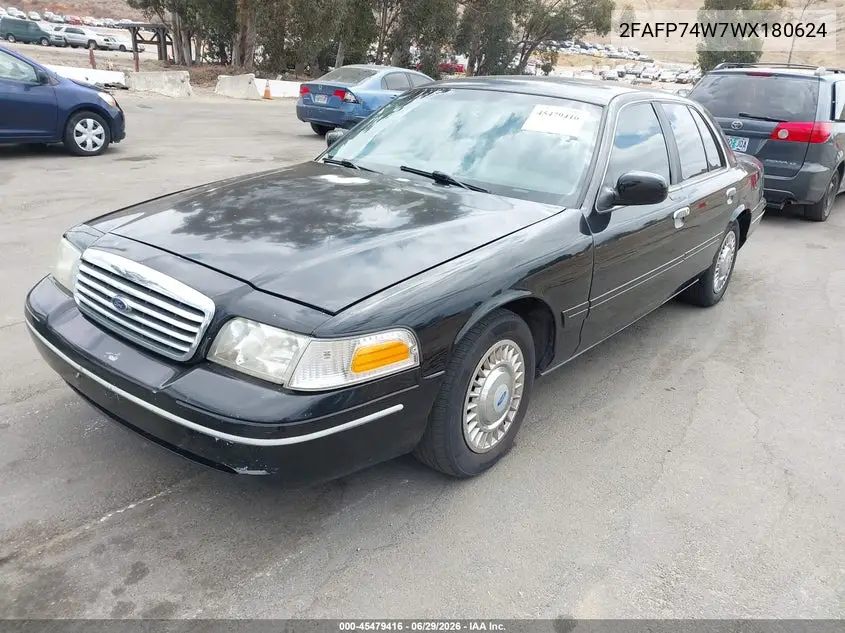 1998 Ford Crown Victoria Lx VIN: 2FAFP74W7WX180624 Lot: 45479416