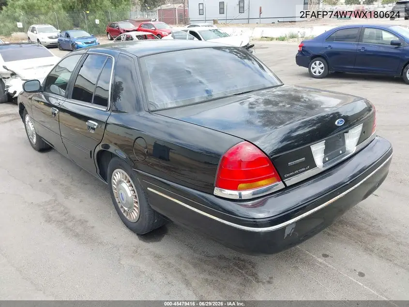 1998 Ford Crown Victoria Lx VIN: 2FAFP74W7WX180624 Lot: 45479416