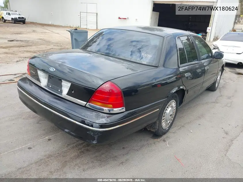 1998 Ford Crown Victoria Lx VIN: 2FAFP74W7WX180624 Lot: 45479416