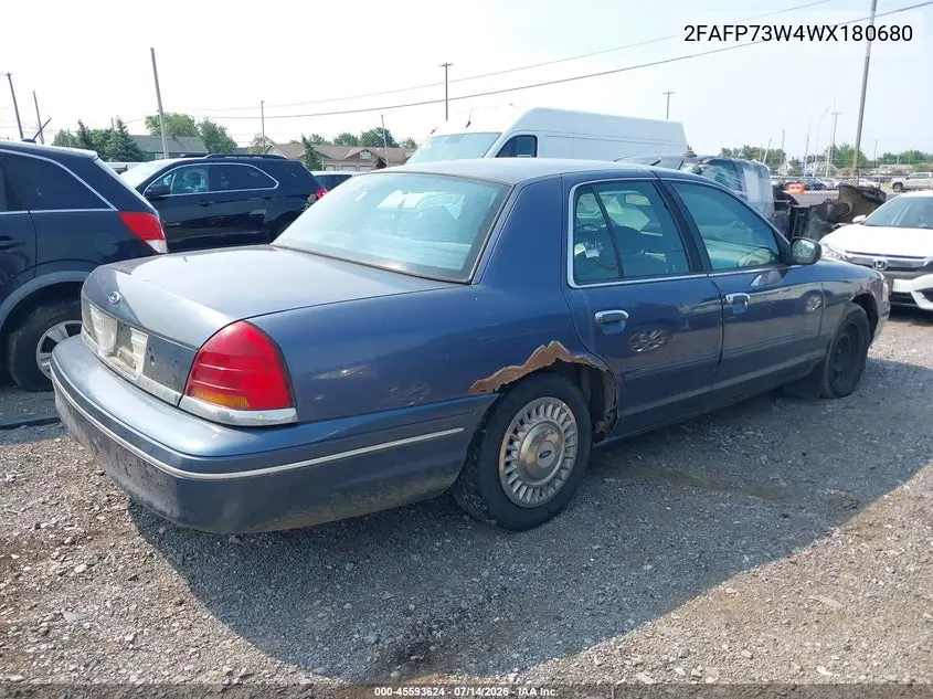 1998 Ford Crown Victoria VIN: 2FAFP73W4WX180680 Lot: 45593624
