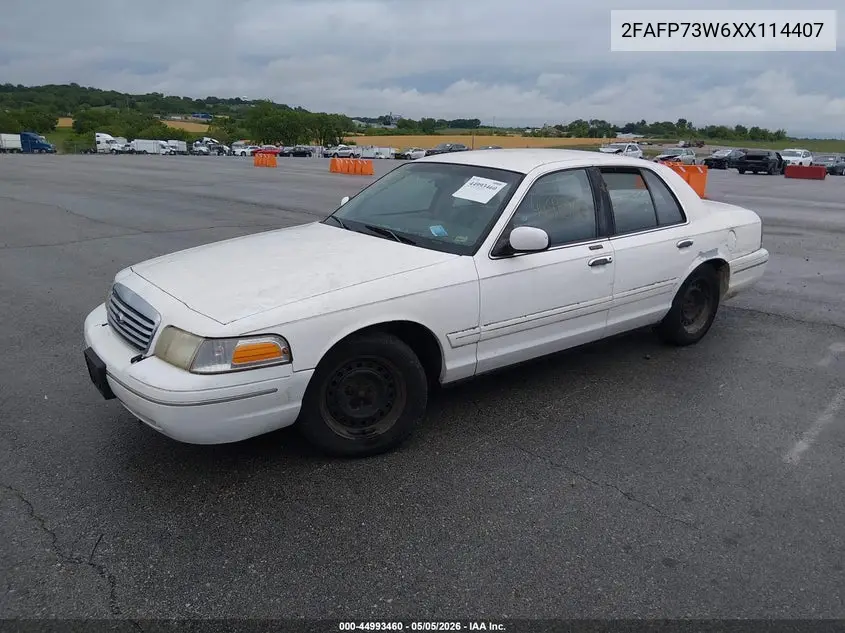 1999 Ford Crown Victoria VIN: 2FAFP73W6XX114407 Lot: 44993460