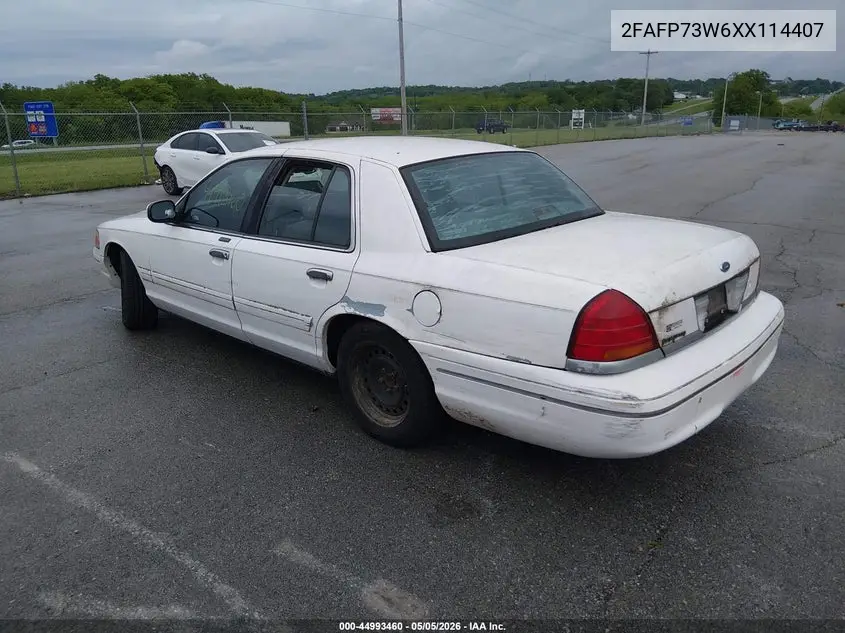 1999 Ford Crown Victoria VIN: 2FAFP73W6XX114407 Lot: 44993460