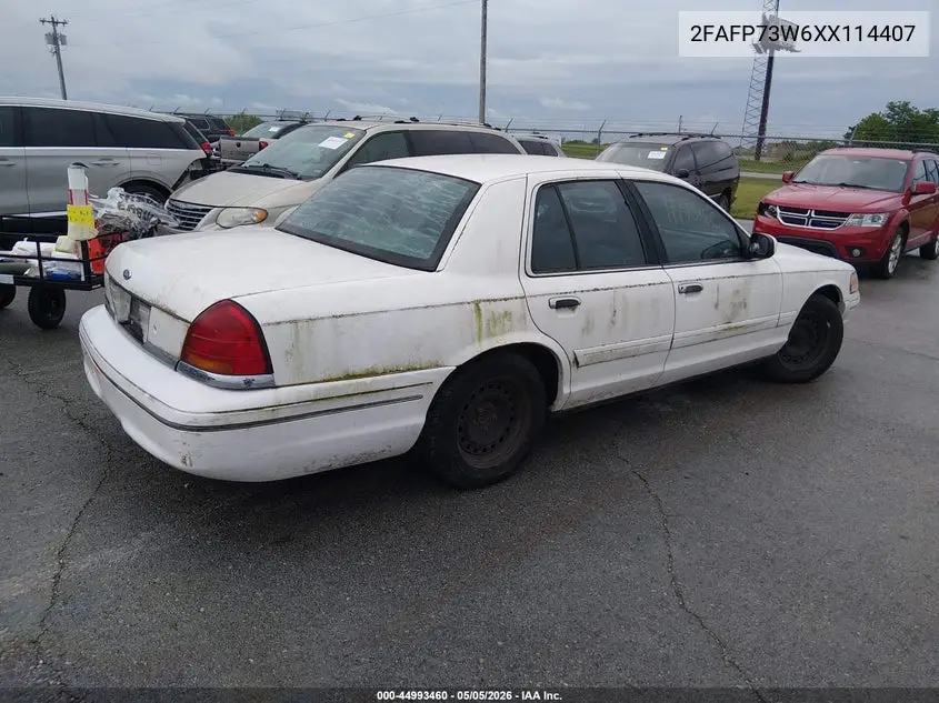 1999 Ford Crown Victoria VIN: 2FAFP73W6XX114407 Lot: 44993460