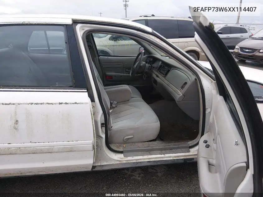 1999 Ford Crown Victoria VIN: 2FAFP73W6XX114407 Lot: 44993460