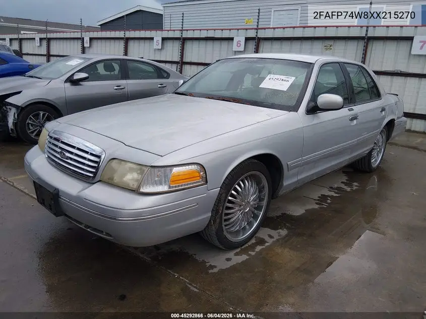 1999 Ford Crown Victoria Lx VIN: 2FAFP74W8XX215270 Lot: 45292866