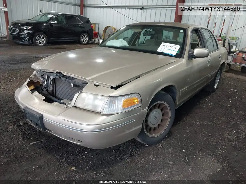 2000 Ford Crown Victoria Lx VIN: 2FAFP74W1YX144530 Lot: 45224771