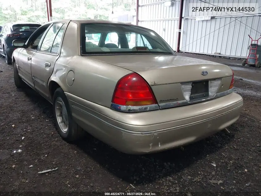 2000 Ford Crown Victoria Lx VIN: 2FAFP74W1YX144530 Lot: 45224771