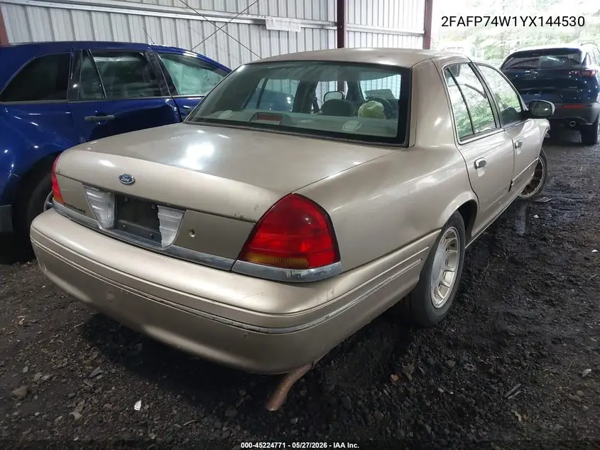 2000 Ford Crown Victoria Lx VIN: 2FAFP74W1YX144530 Lot: 45224771