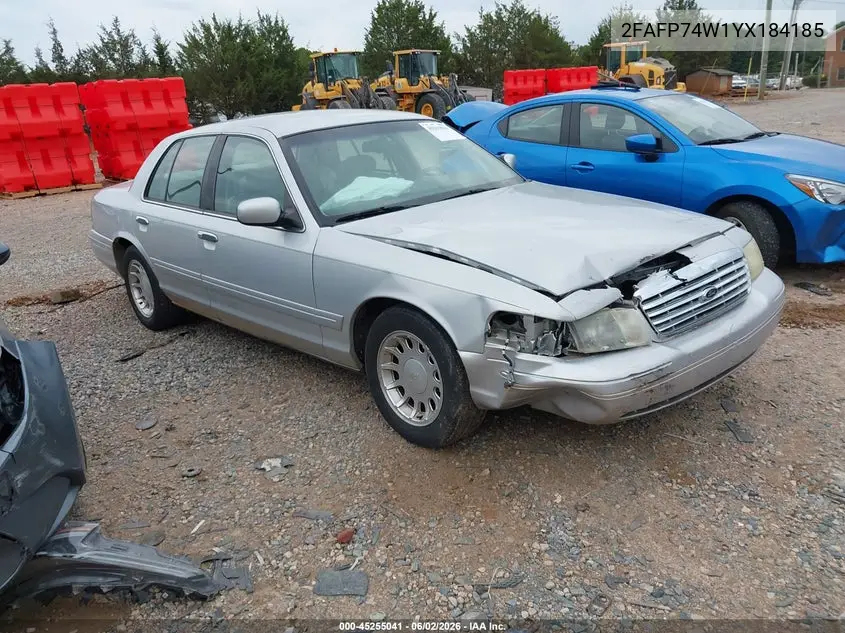 2000 Ford Crown Victoria Lx VIN: 2FAFP74W1YX184185 Lot: 45255041