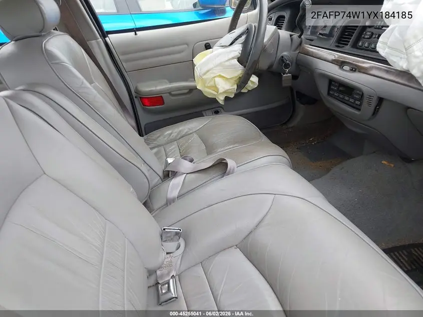 2000 Ford Crown Victoria Lx VIN: 2FAFP74W1YX184185 Lot: 45255041