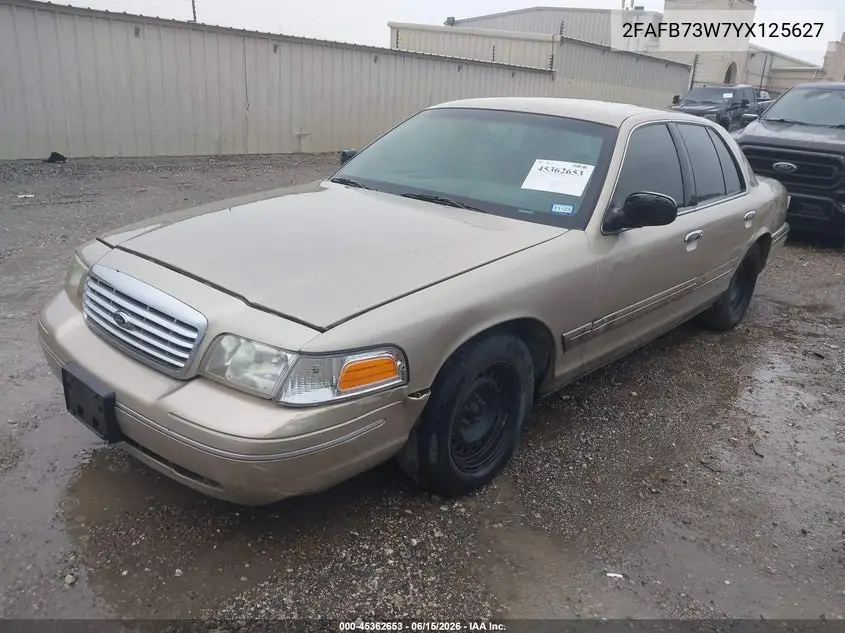 2000 Ford Crown Victoria VIN: 2FAFP73W7YX125627 Lot: 45362653