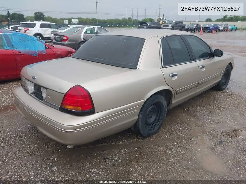 2000 Ford Crown Victoria VIN: 2FAFP73W7YX125627 Lot: 45362653