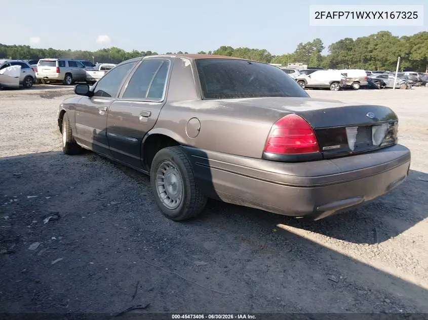 2000 Ford Crown Victoria Police Interceptor VIN: 2FAFP71WXYX167325 Lot: 45473406